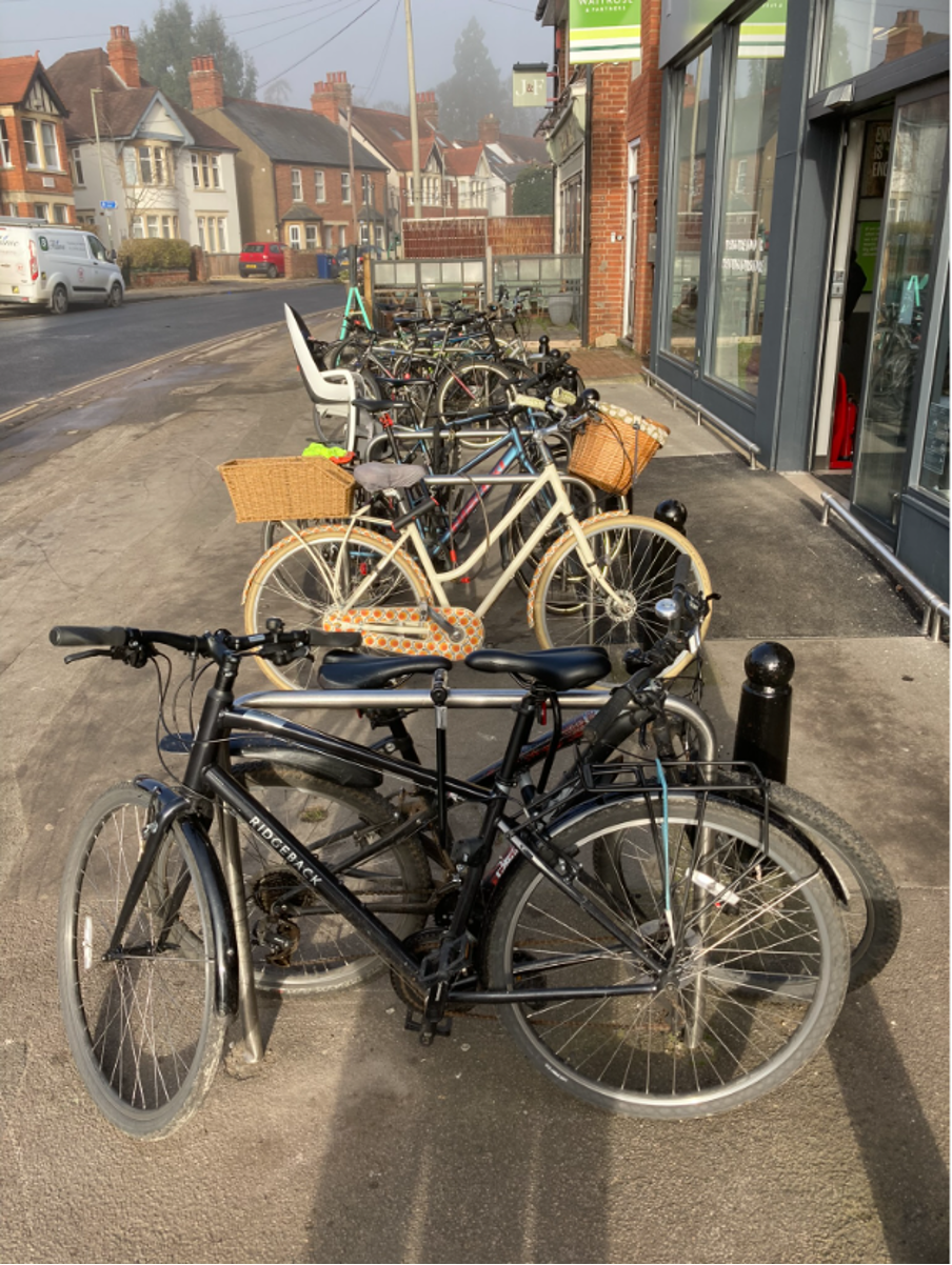 Bike provision outside Waitrose in Headington.  Image: HLS
